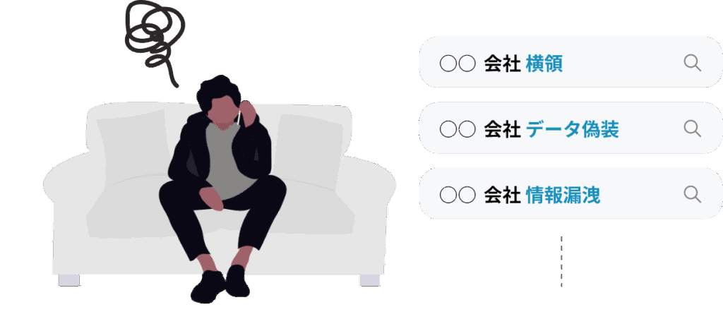 取引先や顧客からの信頼失墜